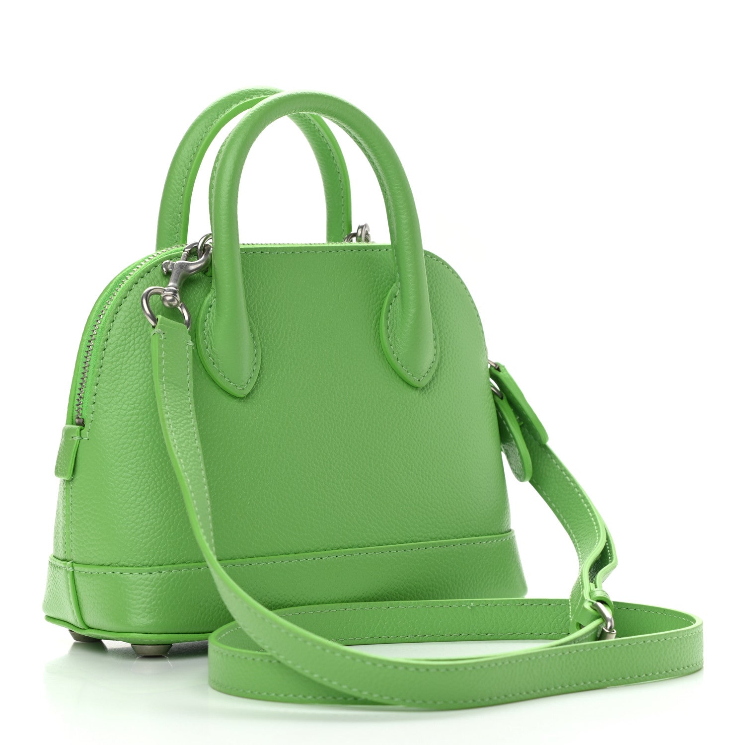 Balenciaga Grained Calfskin XXS Ville Top Handle Bag Light Green Fuchsia 5 of 20