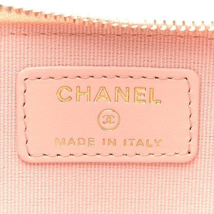 Chanel Caviar Quilted Zipped Key Holder Case Light Pink 6 of 8