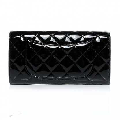 Chanel Patent Quilted Travel Wallet Black 3 of 11