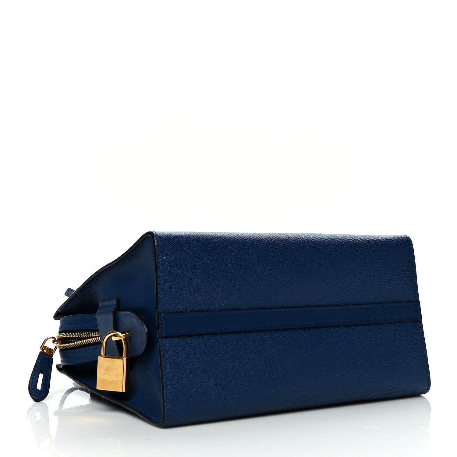 Prada Saffiano City Calfskin Medium Esplanade Bleuette 3 of 12