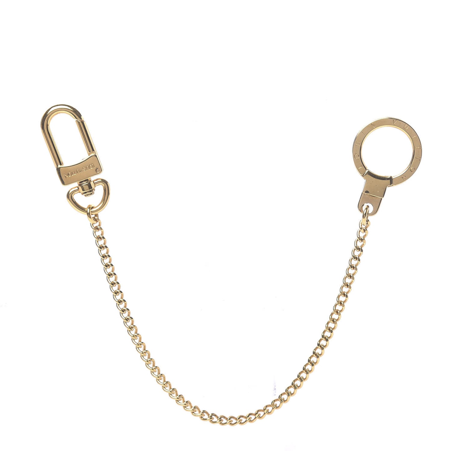 Metal Pochette Extender Key Ring Chain Gold