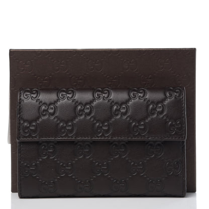 Gucci Guccissima Continental Flap Wallet Dark Brown 8 of 8