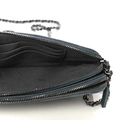 Chanel Caviar Quilted Small Clutch With Chain Grey 6 of 15