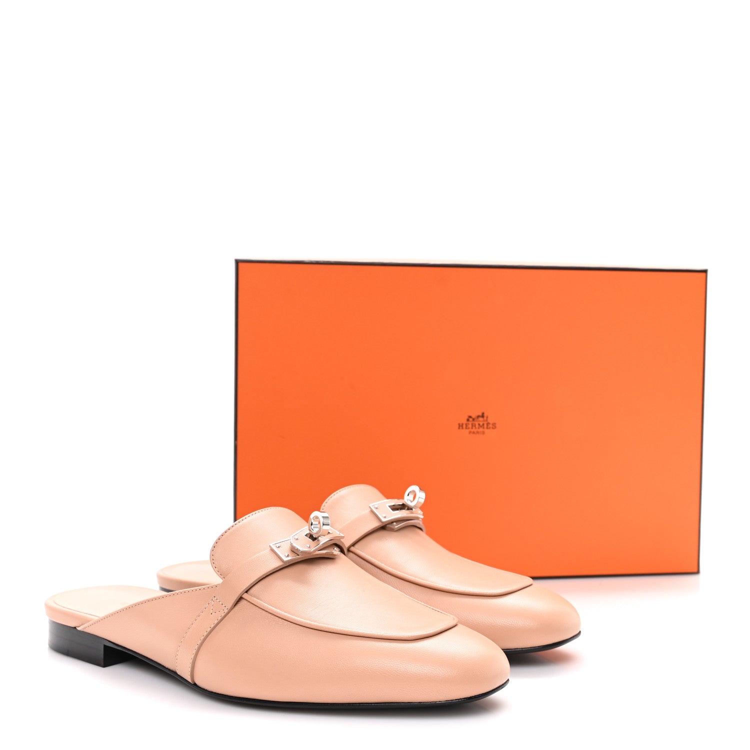 Hermes Calfskin Oz Mules 39 Beige Nude 10 of 10