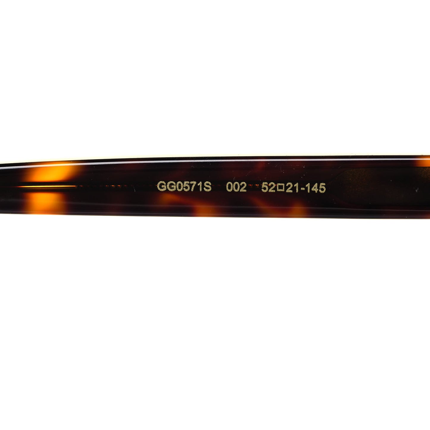 Acetate Square Sunglasses GG0571S Havana Brown