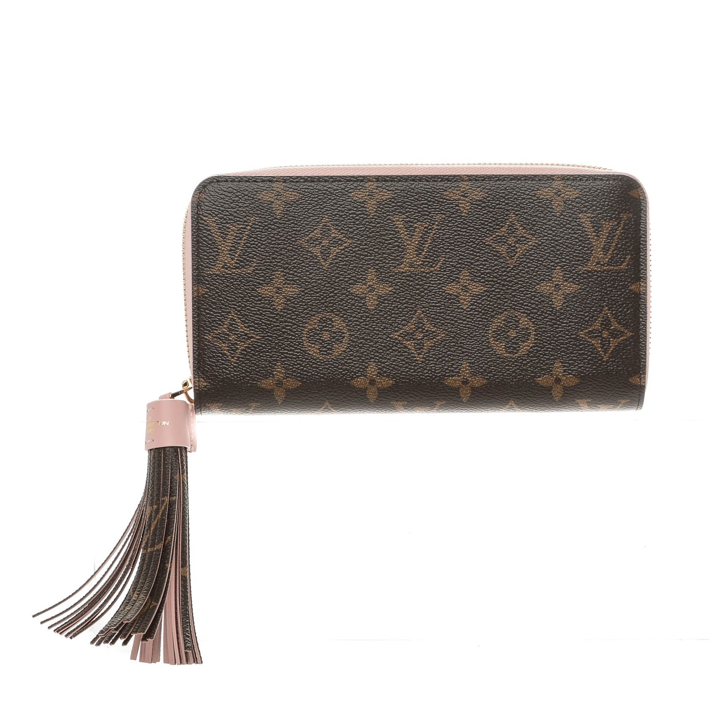 Monogram Pompon Zippy Wallet Rose Ballerine