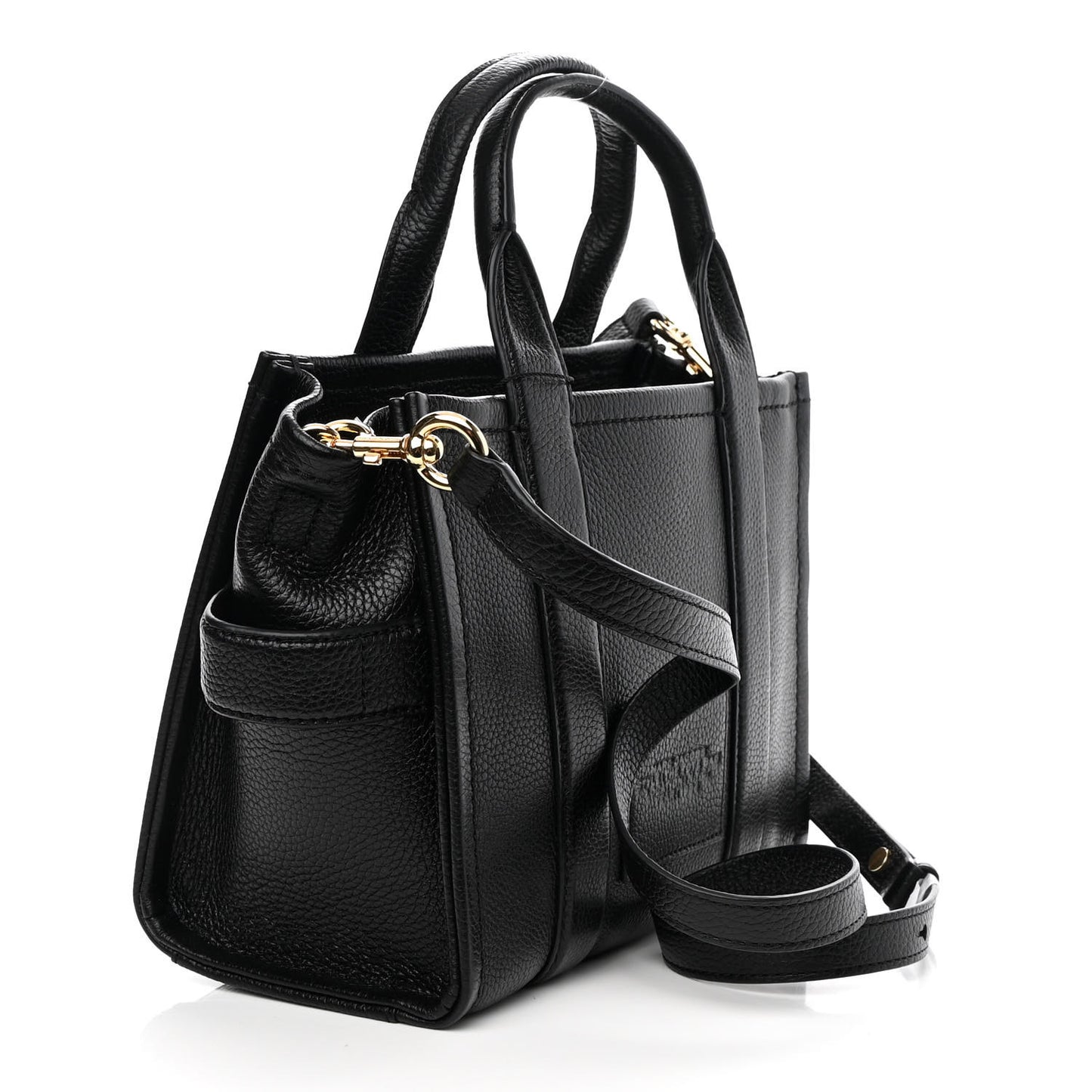 Grained Calfskin Small The Tote Bag Black