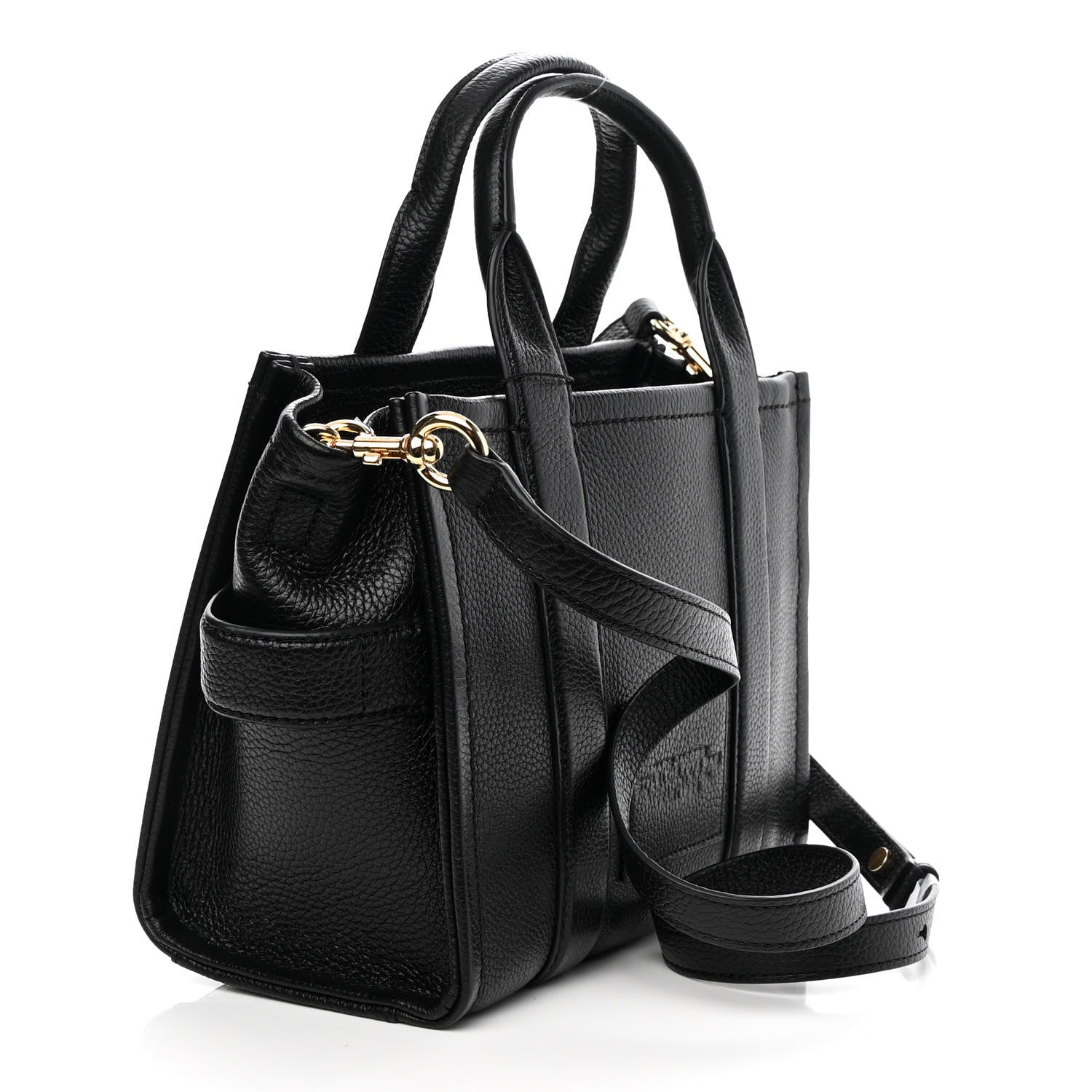 Marc Jacobs Grained Calfskin Small The Tote Bag Black 3 of 9