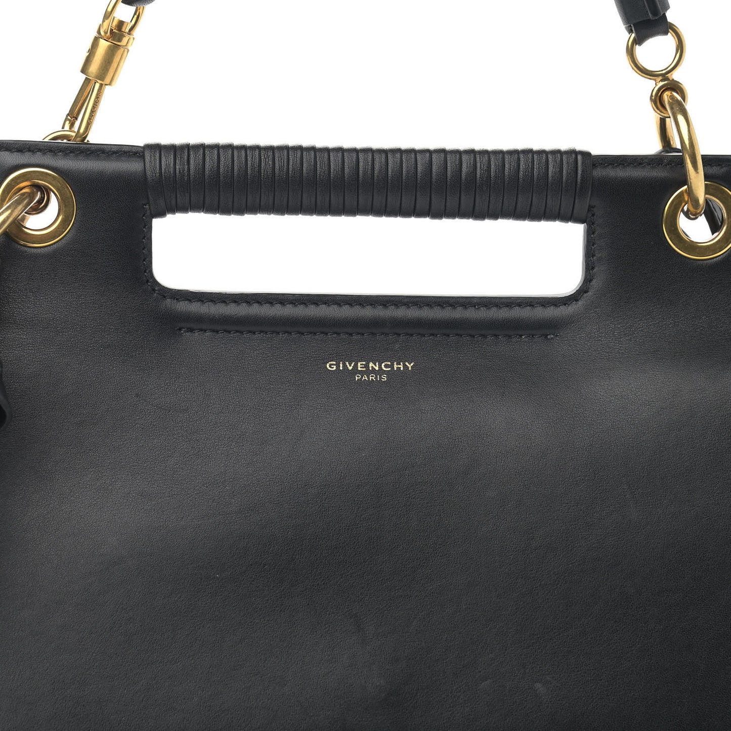 Calfskin Small Whip Top Handle Crossbody Black