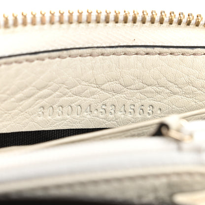 Gucci Pebbled Calfskin Soho Zip Around Wallet Off White 7 of 9