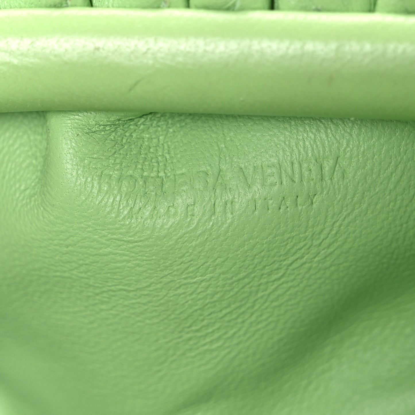 Nappa Intrecciato The Mini Pouch Pistachio