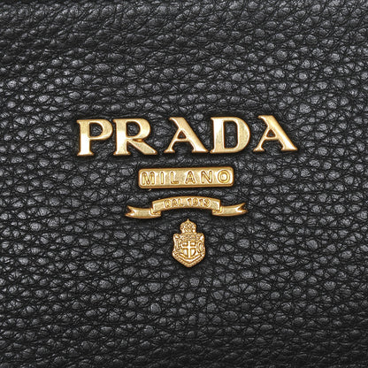 Prada Vitello Phenix Double Zip Crossbody Bag Black 5 of 8