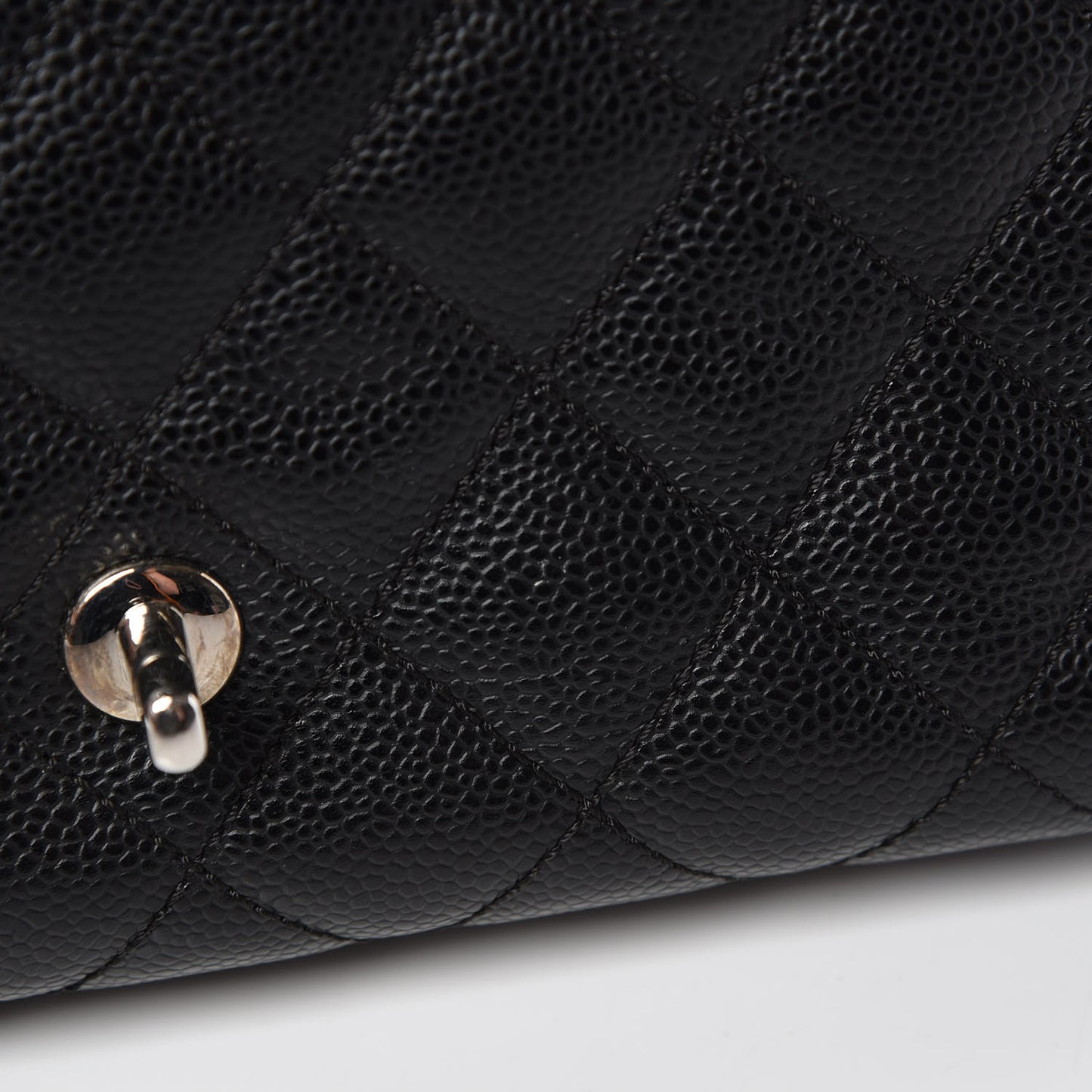 Caviar Quilted Medium Kelly Flap Bag Black