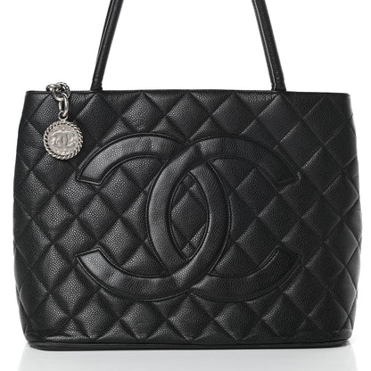 Chanel Caviar Quilted Medallion Tote Black 8 of 15