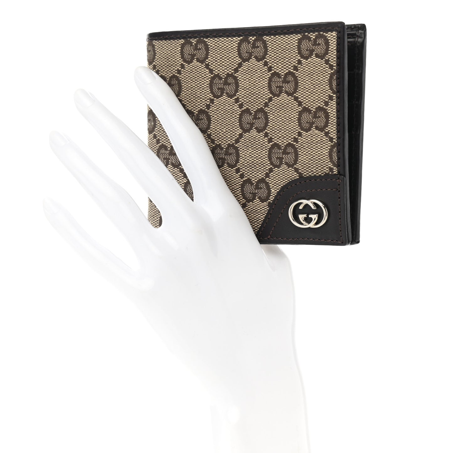 Monogram Britt Bi-Fold Wallet Dark Brown