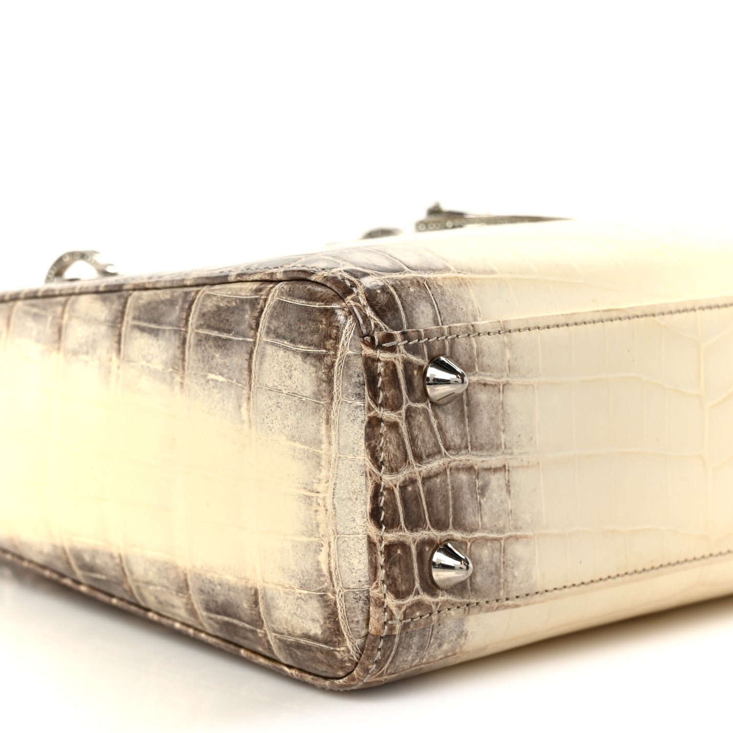 Christian Dior Niloticus Crocodile Himalaya Crystal Small Lady Dior White 9 of 11