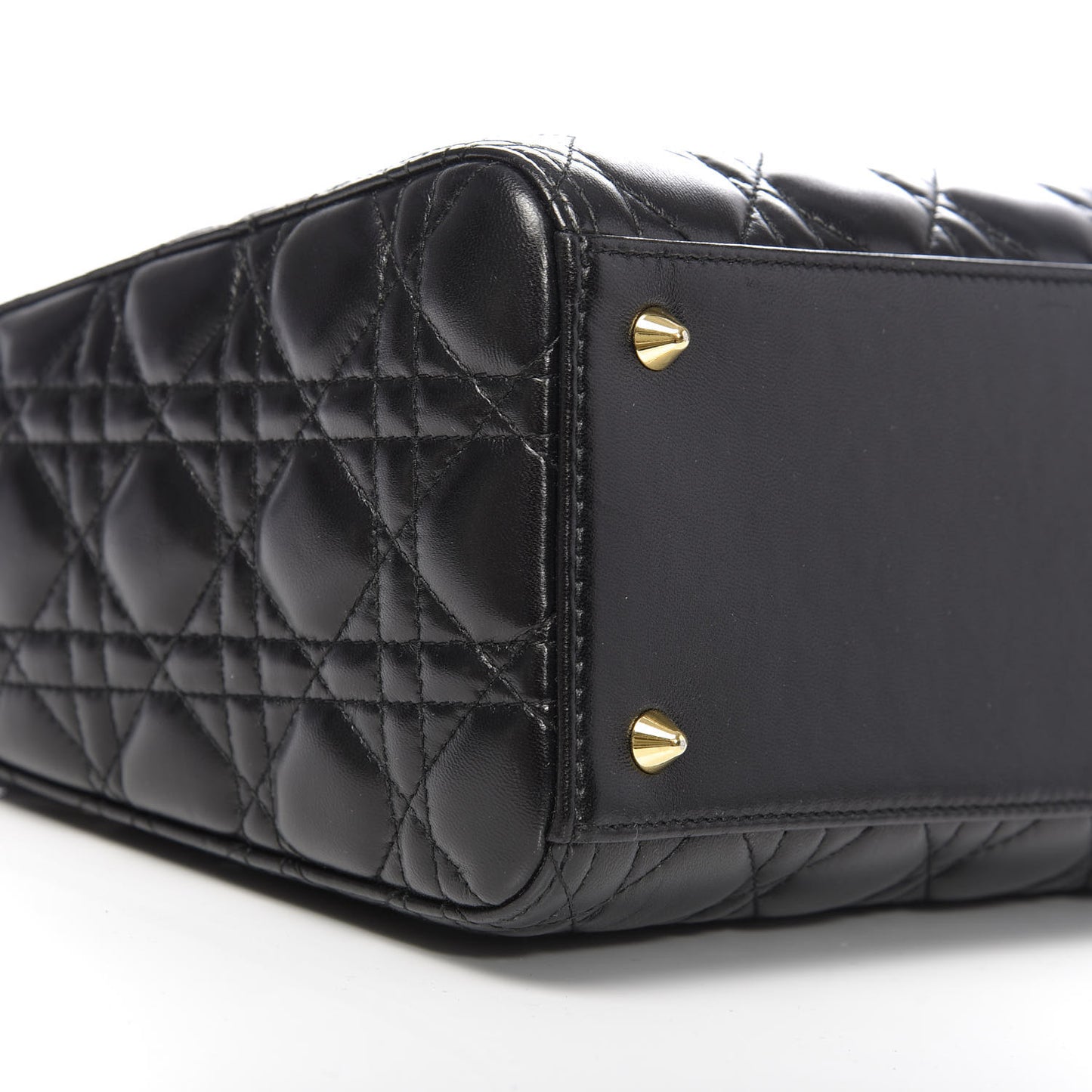 Lambskin Cannage Medium Lady Dior Black
