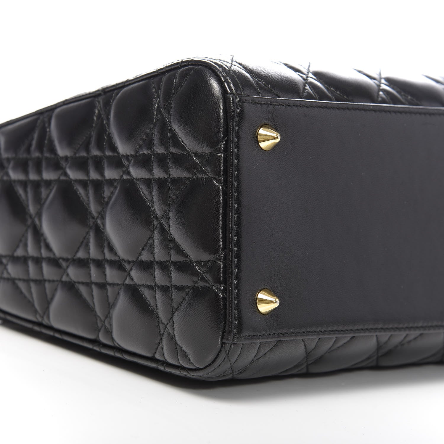 Christian Dior Lambskin Cannage Medium Lady Dior Black 11 of 13