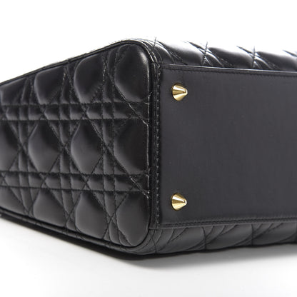 Christian Dior Lambskin Cannage Medium Lady Dior Black 11 of 13