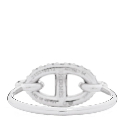 Hermes 18K White Gold Diamond New Farandole Ring 54 6.75 3 of 5