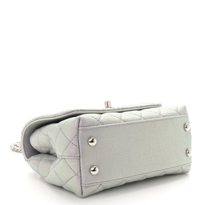 Chanel Iridescent Caviar Quilted Extra Mini Coco Handle Flap Purple 4 of 11