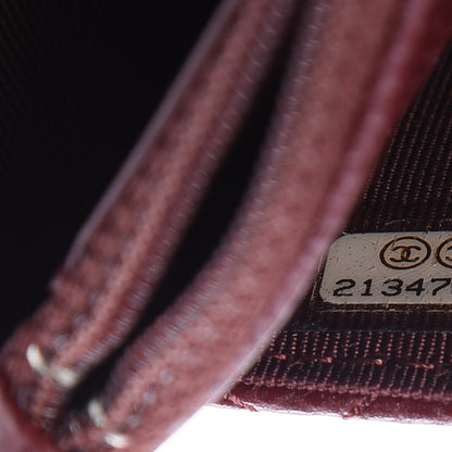 Chanel Caviar Quilted Wallet on Chain WOC Burgundy 8 of 9