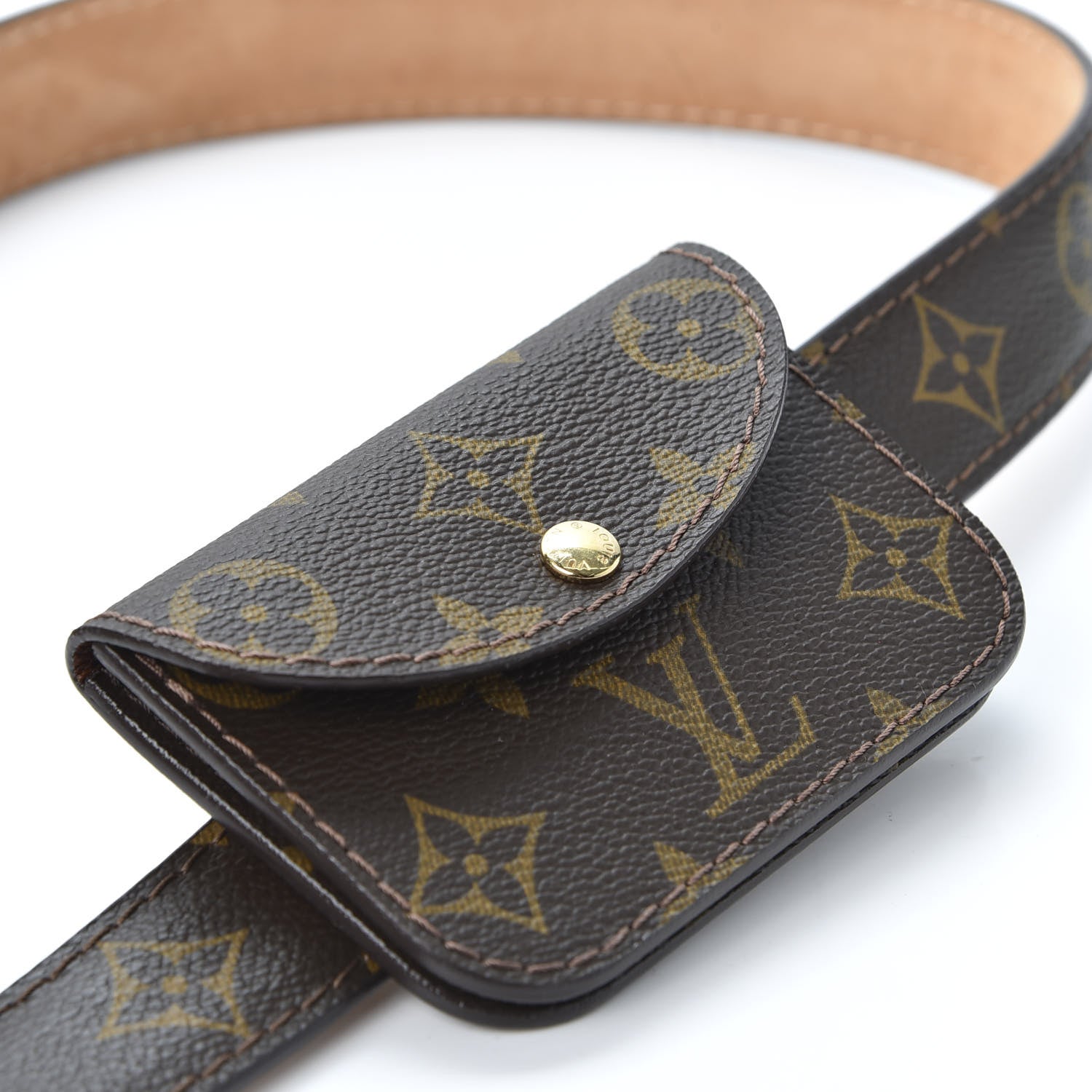 Louis Vuitton Monogram Ceinture Pochette Solo Belt 85 34 3 of 10