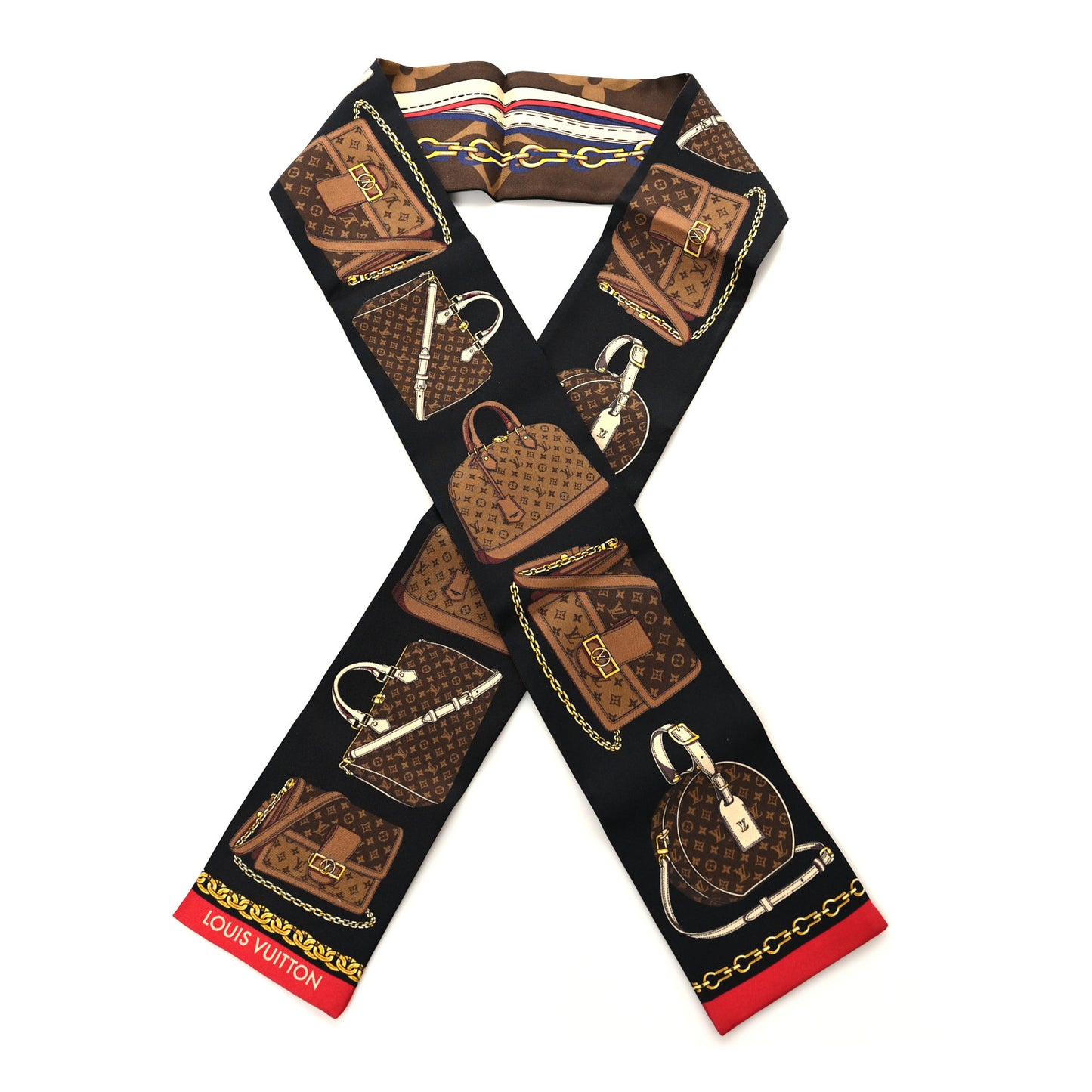 Silk Monogram Tribute To Bandeau Marron