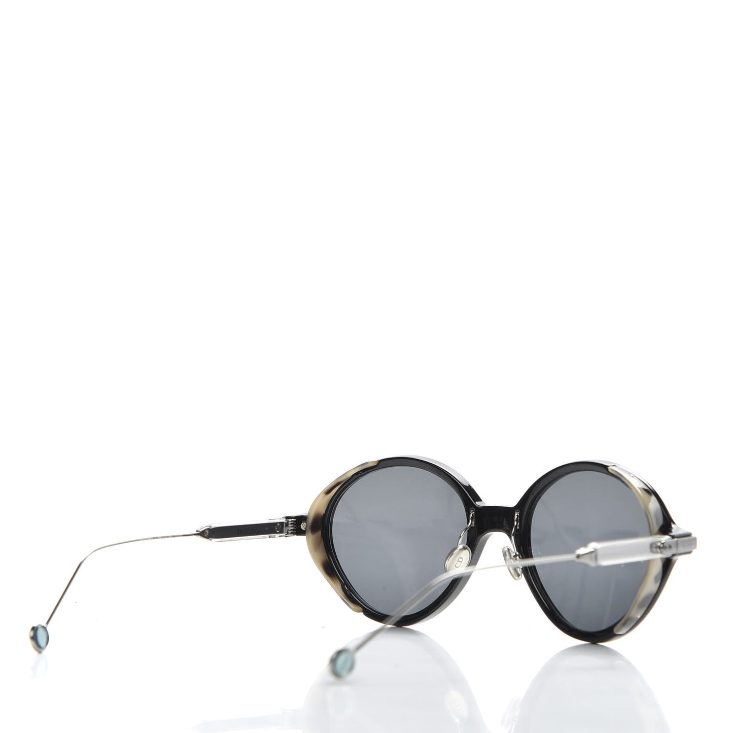 Acetate Umbrage Round Sunglasses Tortoise Black