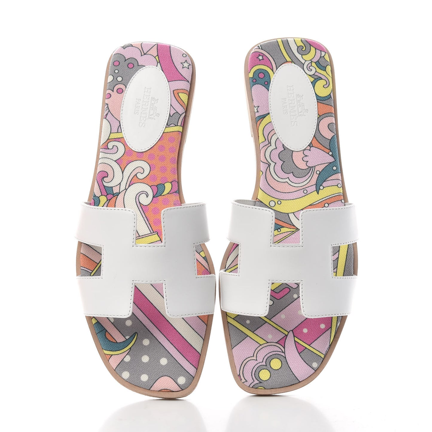 Faubourg Rainbow Oran Sandals 37 White Multicolore