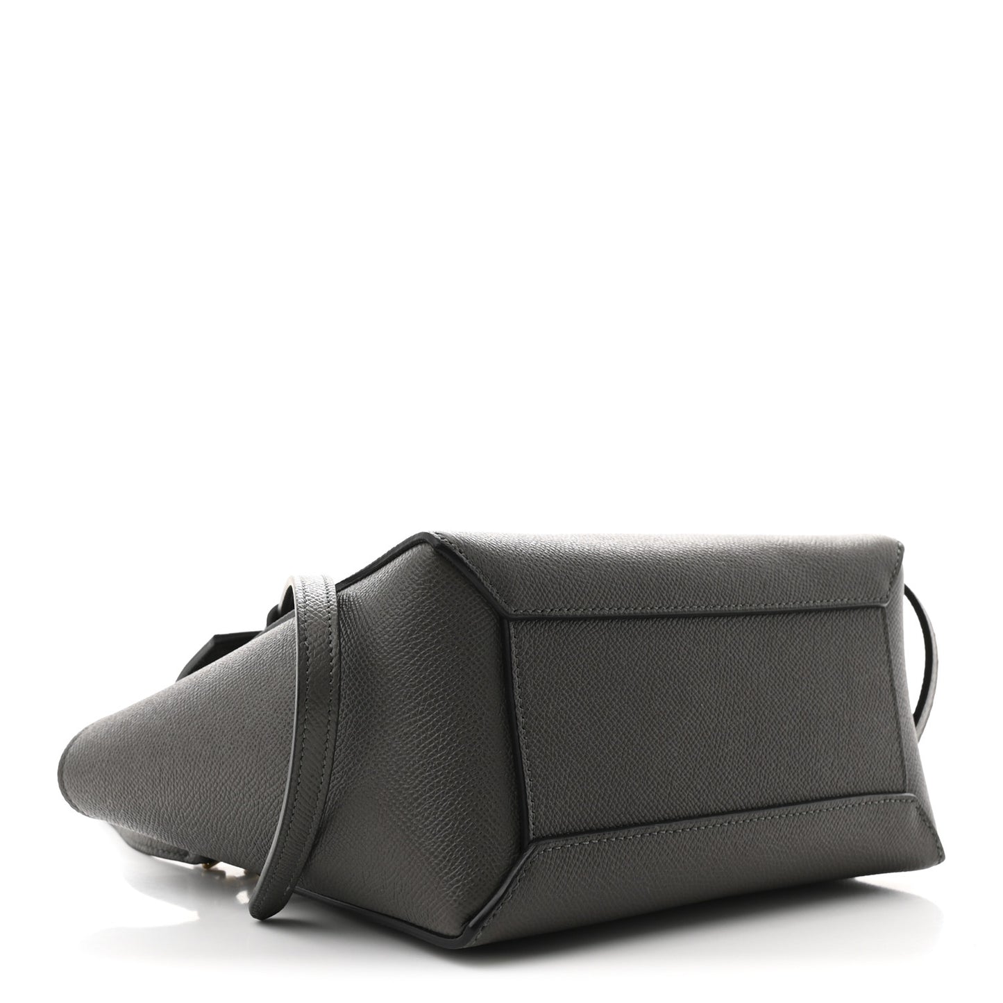 Grained Calfskin Nano Belt Bag Grey