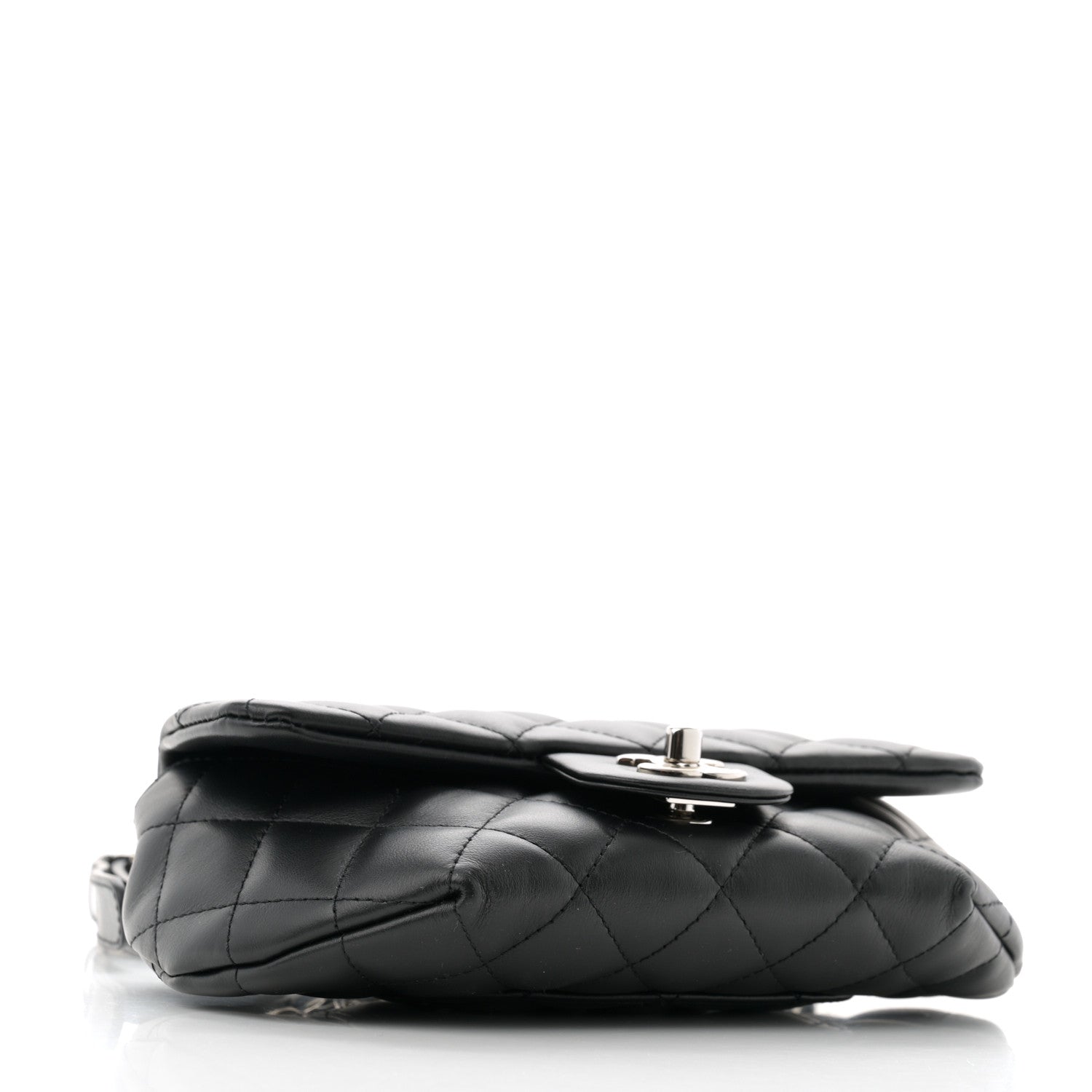 Chanel Calfskin Quilted CC Uniform Flap Belt Bag Black 4 of 11