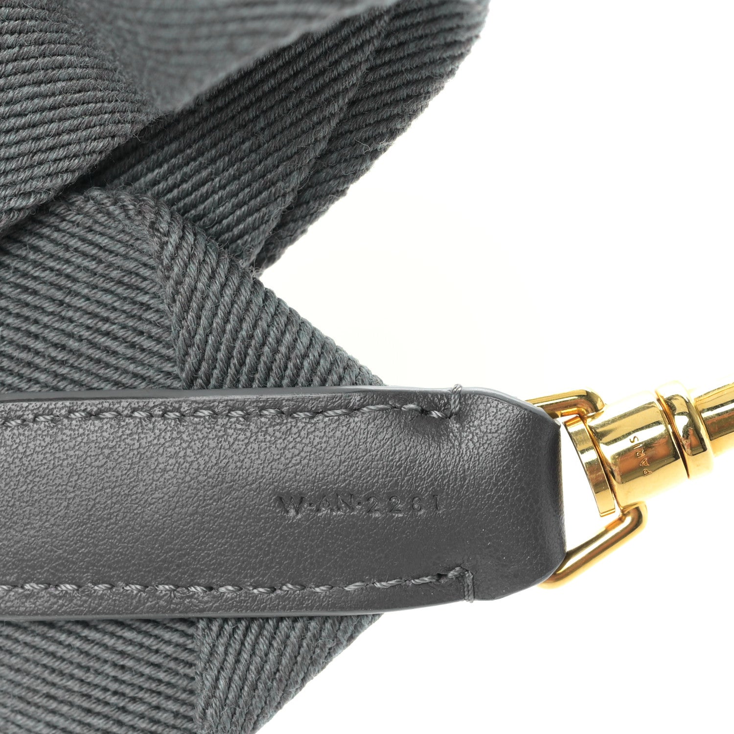 Celine Jacquard Wool Logo Short Strap Grey White 4 of 5
