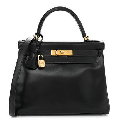 Hermes Box Kelly Retourne 28 Black 1 of 13
