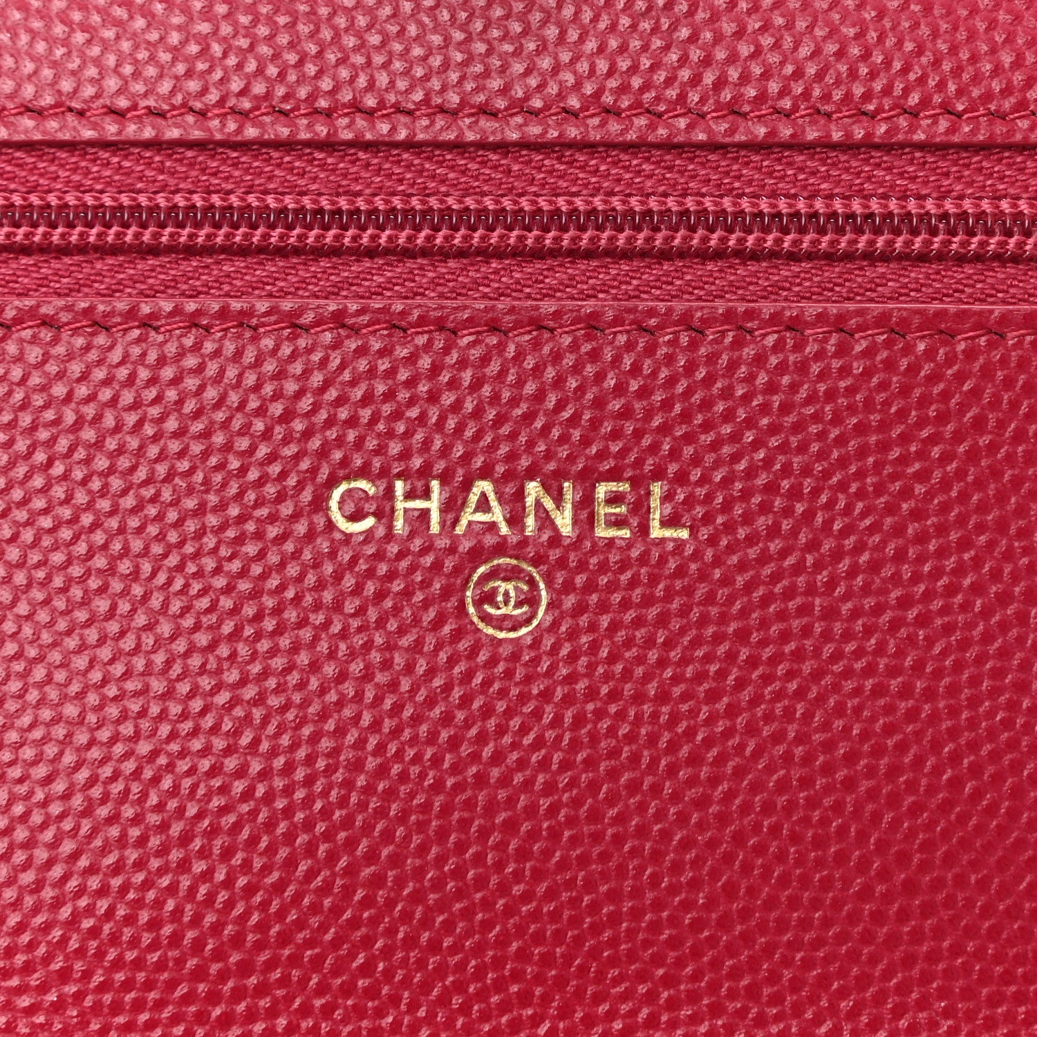 Chanel Caviar Quilted Wallet On Chain WOC Dark Pink 6 of 11