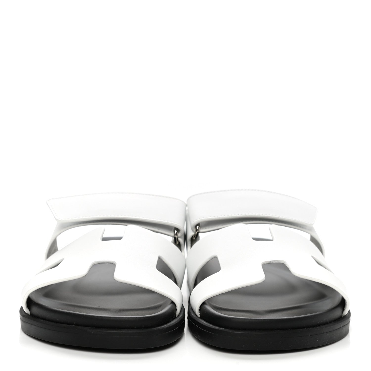 Hermes Calfskin Womens Chypre Sandals 38 White 2 of 9