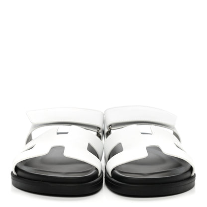 Hermes Calfskin Womens Chypre Sandals 38 White 2 of 9