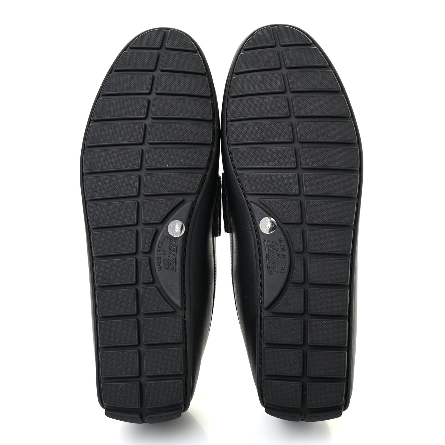 Calfskin Miro Soft Microguccissima Mens Driver Loafers 8 Black