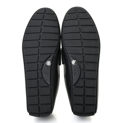 Gucci Calfskin Miro Soft Microguccissima Mens Driver Loafers 8 Black 5 of 7