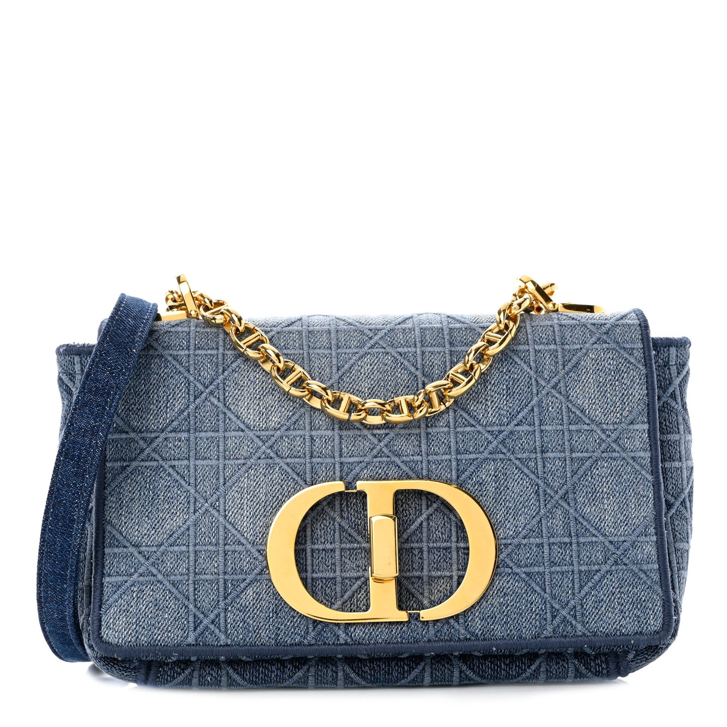 Denim Cannage Small Caro Bag Blue