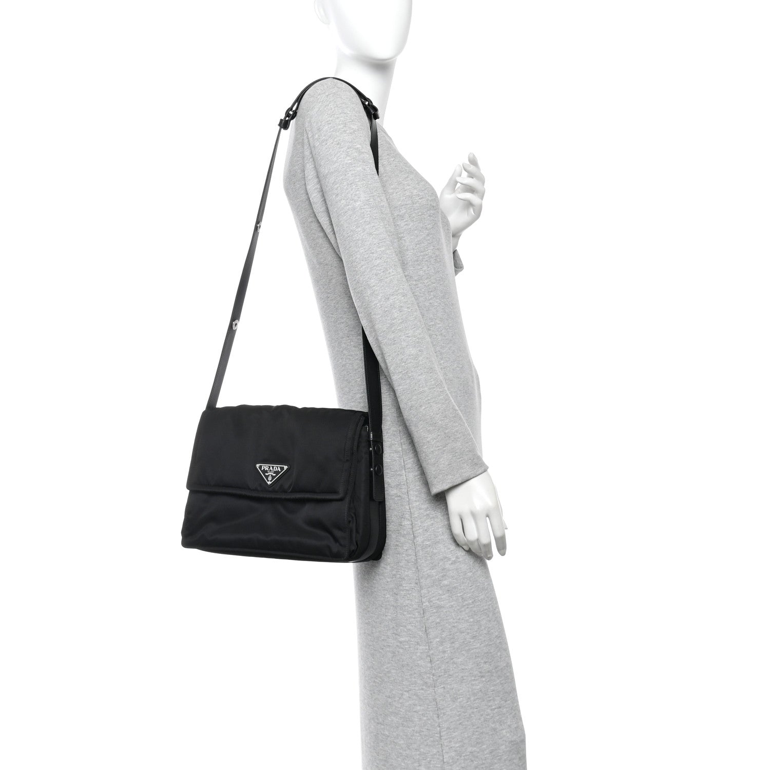 Prada Re-Nylon Padded Medium Traveller Black 2 of 10