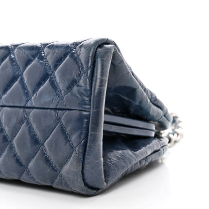 Chanel Aged Calfskin Quilted Small Just Mademoiselle Bowling Bag Dark Blue 10 of 10