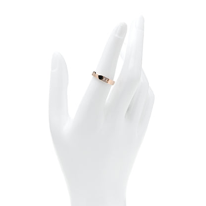 Hermes 18K Rose Gold Diamond Ever Herakles Wedding Band Ring 54 7 2 of 5