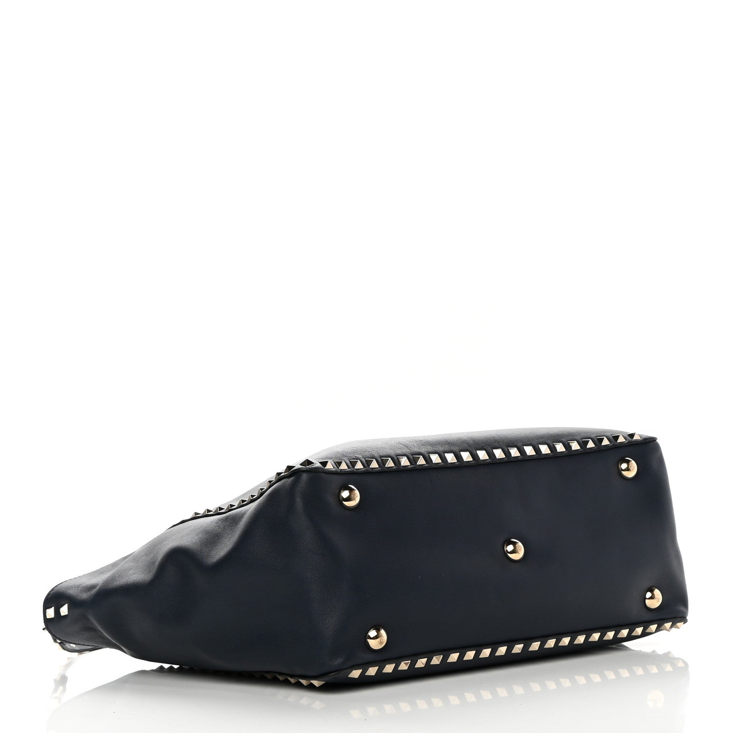 Valentino Garavani Vitello Medium Rockstud Tote Marine 4 of 16
