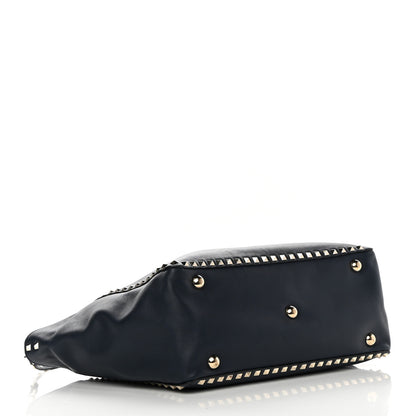 Valentino Garavani Vitello Medium Rockstud Tote Marine 4 of 16