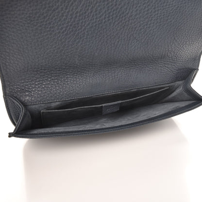 Gucci Pebbled Calfskin 1973 Continental Clutch Blue 5 of 7