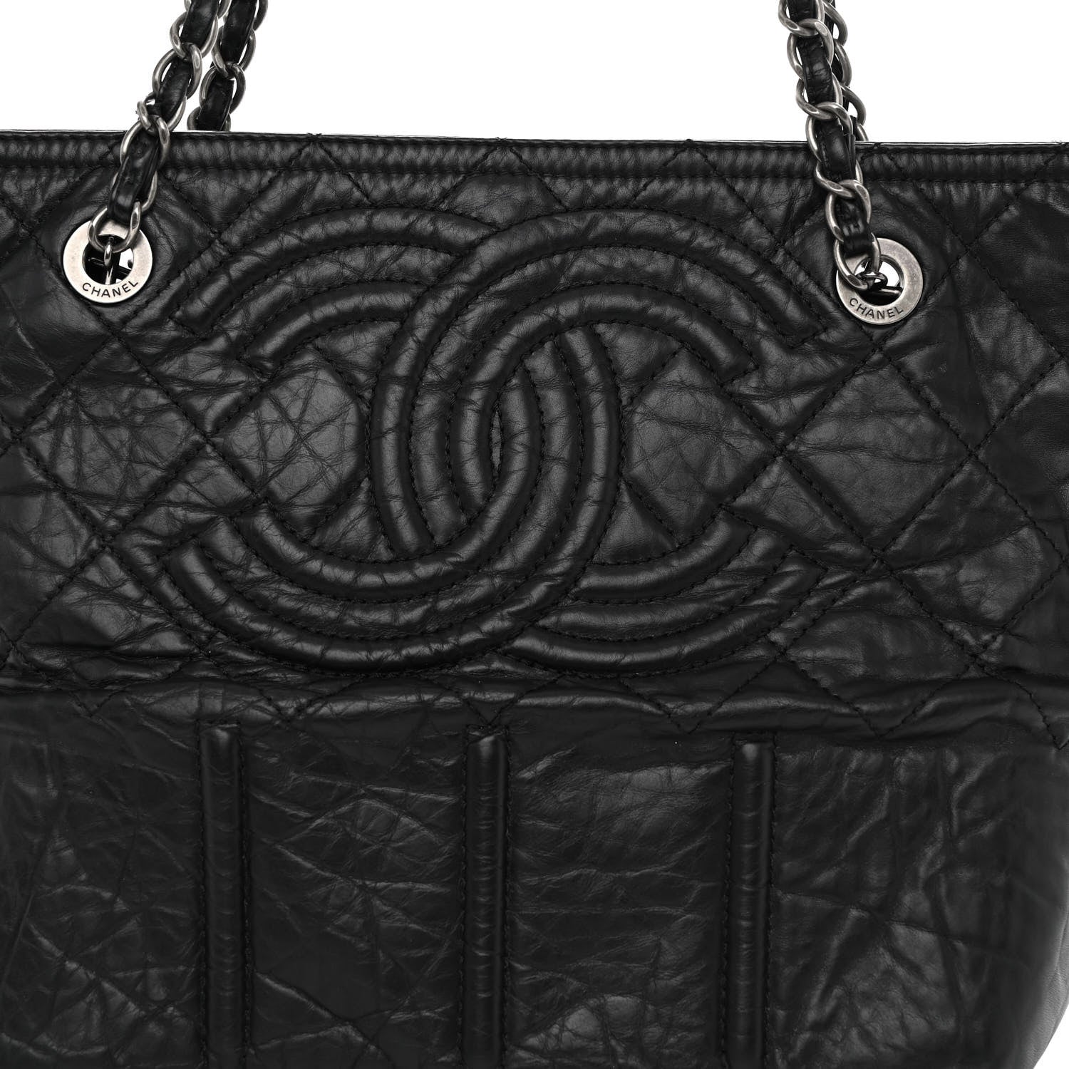 Chanel Calfskin Small Shopping in Moscow Tote Black 8 of 10