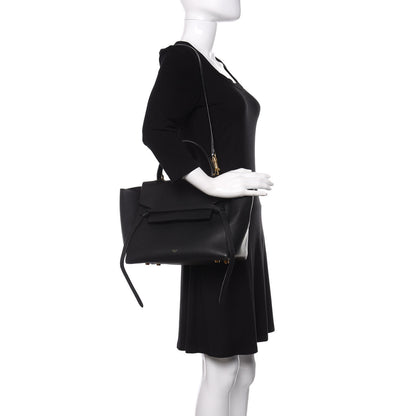 Celine Grained Calfskin Mini Belt Bag Black 2 of 8