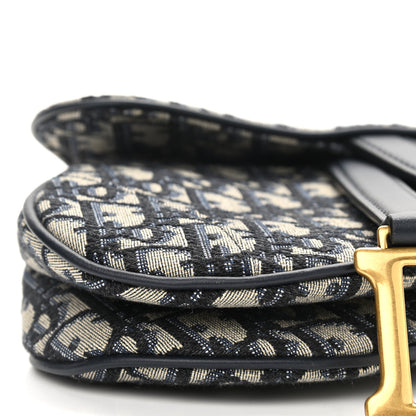 Christian Dior Oblique Mini Saddle Bag Blue 9 of 10