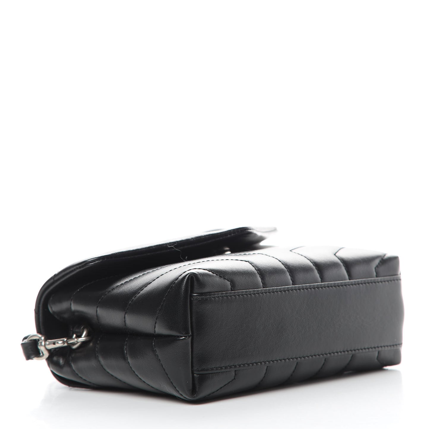 Calfskin Y Quilted Monogram Toy Loulou Crossbody Bag Black